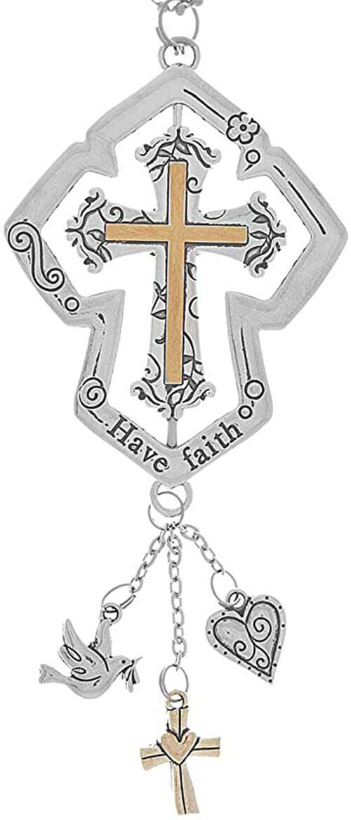 Ganz Cross Car Charm - Have Faith Ornament